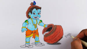 How To Draw Lord Krishna Step By Step Easy For Kids
