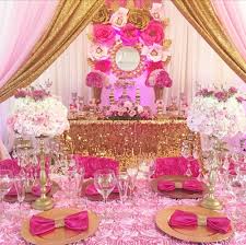 Sweet 15th Birthday Party Ideas Photo 2 Of 18 Pink And Gold Birthday Party 15th Birthday Party Ideas 15th Birthday Decorations
