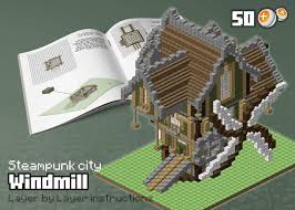 Then build it in your own world. Steampunk City Windmill By Spasquini Steampunk City Minecraft Steampunk Minecraft Windmill