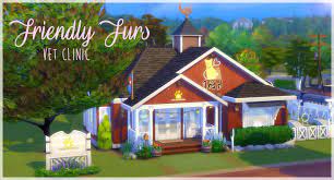 Pocketfullofsimshine Friendly Furs Vet Clinic Small But Functional Vet Clinics Sims 4 Pets Vets