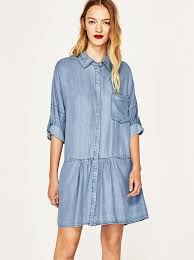 Bleuagréable à porter, tissus façon jean'sidéal pour mariage, ou soirée, ou autre :)plus de photos sur demandecomposants : Quelle Veste Porter Avec Une Robe En Jean Tendances De Mode