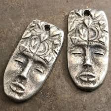 Owl Charms, Polished, Polished, Handmade Jewelry Components, Silver Metal,  Artisan Handcrafted Craft Supplies, Hand Cast Pewter Metal, Shiny