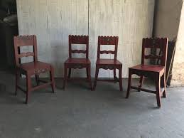 antique painted wooden dining chairs