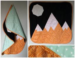 Mountain Baby Play Mat Handmade Quilted Travel By Etiveandco Gender Neutral Gift Baby Play Mat Handmade Quilts