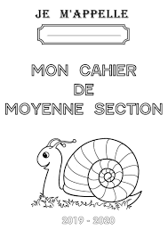 Page De Garde De Mon Cahier De Moyenne Section Cahier De Vacances Maternelle Moyenne Section Maternelle Activite Moyenne Section