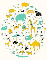 Let S Go To The Zoo Art Print By Eine Kleine Design Studio Zoo Art Zoo Drawing Zoo Prints