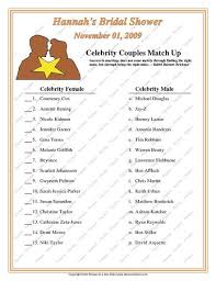 Celebrity Couples Match Up Game Thumbnail Or Could Be A Bingo With Card Female Names Couples Wedding Shower Games Couple Wedding Shower Bridal Shower Games