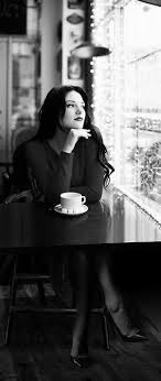 Black And White Woman Drinking Coffee Pin By Ali On Morning Coffee Coffee Shop Photography Photography Poses Women Coffee Girl
