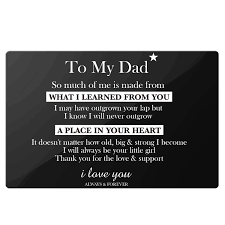 Последние твиты от your ideal gifts (@youridealgifts). Best Dad Gifts Love Note Engraved Metal Wallet Inserts Card Perfect Fathers Day Gift Ideal Gifts For Father S Birthday Christmas Gift From Daughter Buy Online In Belize At Belize Desertcart Com