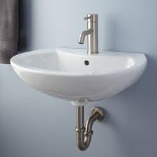 Bari hammered copper pedestal sink. Kerr Porcelain Wall Mount Bathroom Sink Bathroom Sinks Bathroom In 2020 Small Bathroom Sinks Wall Mount Sinks Wall Mounted Bathroom Sinks