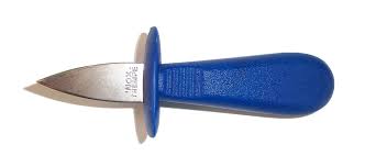 Couteau a huitre au design travaillé. Couteau A Huitre A Garde Lancette Ouvre Huitre Lame Acier Inoxydable Inox 2 Biseaux Frappes Manche Polypropylene Plastique Gh25b Etablissements Morel
