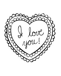 Printable love heart colouring pages. I Love You Coloring Page Coloring Page Book For Kids