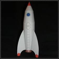 A Simple Rocket Ship Free Paper Model Download Papercraftsquare Com Free Paper Models Paper Models Kids Rocket Ship