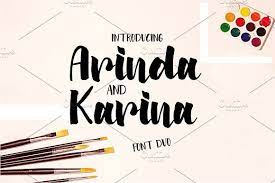 Arinda Karina Font Duo All Caps Font Caps Font Branding Materials
