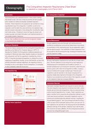 • verify the locking pin is intact and the tamper seal is unbroken. Fire Extinguishers Inspection Requirements Cheat Sheet By Deleted Download Free From Cheatography Cheatography Com Cheat Sheets For Every Occasion