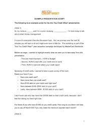 Credit card is subject to credit qualification. Example Presentation Script The Following Is Mastercard