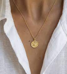 Pendant is 1 inch in diameter. Cancer Zodiac Necklace 18k Gold Vermeil Kirstin Ash New Zealand