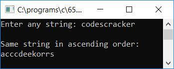 Create two 2d character array of some fixed capacity. C Program To Sort String