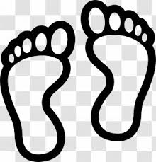 Divide the paper into two parts. Footprints Clip Art Photography Foot Steps Transparent Png