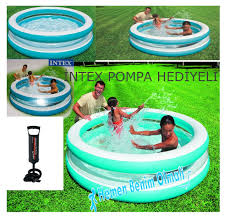 Şişme havuz aile boyu eğlenceyi sizlerle buluşturuyor. Havuzlar Intex Intex Sisme Havuz Sefaf Buyuk Boy 3 Bogumlu Havuz 203x51cm Mavi Beyaz Renk Mevcuttur