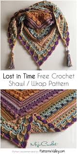 Lost In Time Free Crochet Shawl Wrap Pattern