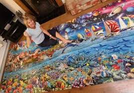 This is the last educa puzzle that i'm ever going to buy. How Teacher Relaxed With The World S Biggest Jigsaw Puzzle Gazette