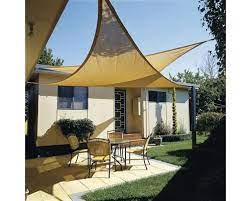 voile pare soleil triangulaire beige 360x360x360 cm pergola pergola bioclimatique decoration de terrasse exterieure