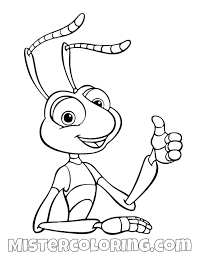 A bug's life coloring pages Flick Thumbs Up A Bugs Life Coloring Page Disney Coloring Pages Printables Unicorn Coloring Pages Monster Coloring Pages