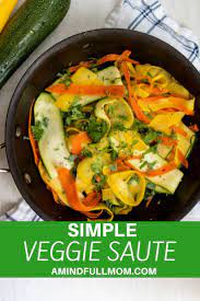 Summer Vegetable Saute Zucchini Yellow Squash And Carrot Ribbons Are Sauteed Lightly In Sauteed Vegetables Vegetarian Recipes Healthy Yellow Squash Recipes