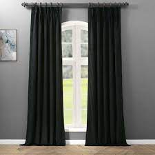 Darby Home Co Balone Velvet Solid Blackout Thermal Pinch Pleat Single Curtain Panel Velvet Curtains Black Curtains Curtains For Grey Walls