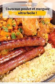 Couscous Poulet Et Merguez Facile Pour Un Repas Parfait Marmiton Recette Recettemarmiton Cu Couscous Poulet Recette Couscous Facile Recette Couscous Poulet