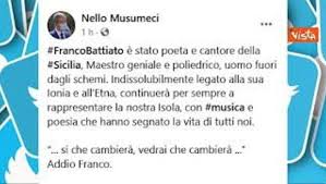 Il cantautore, morto oggi nella sua residenza di milo, era nato a jonia il 23 marzodel1945 (ansa). Tn3alf2lkyhzxm