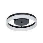 11.8-inch Integrated LED Flushmount Light Fixture in Matte Black Finish with Frosted Shade 20838-001 Home Decorators