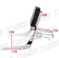 Holes in the rack are slightly angled to maximize exposure to the magnets and to ease removal of the liquid from the tube; High Quality Chrome Backrest Sissy Bar Luggage Rack For Honda Magna Vf250 Vf 750 Carrier Systems Aliexpress