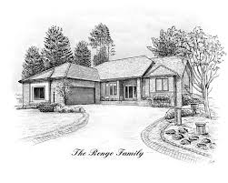 Custom House Sketches Drawn From A Photo Make Great Closing Gifts House Sketch Architecture Drawing Architecture Sketchbook