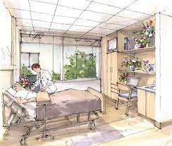 Patient in hospital room hospital room listening to patient in hospital bed caucasian patient patient room beds in hospital man in hospital room patient hospital doctor patients in hospital. Rendering Patient Room Concept Drawing Interior Architecture Sketch Hospital Design Interior Sketch