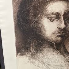 John Clemente Sirica 'Rembrandt' Signed Etching, 1970