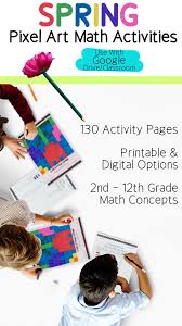Math Pixel Art Activities For Spring Digital Or Printable Primary Maths Activities Primary Maths Games Math Activities
