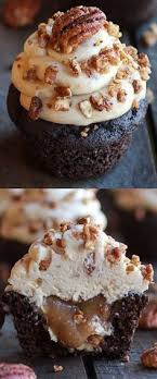 Chocolate Bourbon Pecan Pie Cupcakes With Butter Pecan Frosting Half Baked Harvest Recipe Desserts Chocolate Bourbon Pecan Pie Pecan Pie Cupcakes