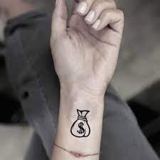 Money Bag Temporary Tattoo Sticker Set Of 2 Money Bag Tattoo Money Tattoo Tattoos