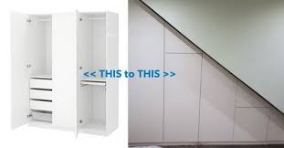 hackers help how to shorten pax wardrobes ikea hackers zolder kast zolder schuine wand kast onder trap