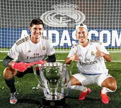 Courtois E Hazard Halamadrid Laliga Champions 2019 2020 Realmadrid Real Madrid Madrid La Liga