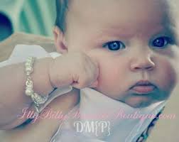 Pulsera de perlas para bebé, regalo de recuerdo de bautizo