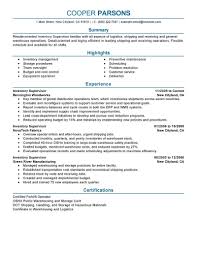 Best Inventory Supervisor Resume Example Livecareer