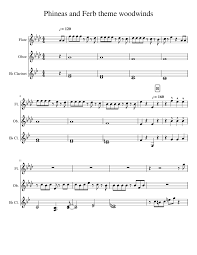 🎶watch phineas and ferb on disney xd!catch all of phineas and ferb's greatest m. Phineas And Ferb Theme Woodwinds Sheet Music For Flute Oboe Clarinet Mixed Trio Musescore Com