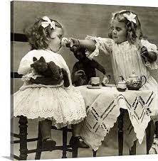 Girls At Tea Party In 2021 Antique Tea Sets Tea Party Antique Tea