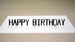 Maybe you would like to learn more about one of these? Happy Birthday 3d Text Art On A 2d Paper Youtube