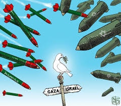 Israeli prime minister benjamin netanyahu tweeted that the terrorist organisations in gaza crossed a red line. Israel Gaza By Nem0 Politics Cartoon Toonpool