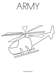 Helicopter coloring pages to print colouring how draw. Army Coloring Page Twisty Noodle