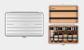 Rimowa And Aesop Teamed Up To Create The Most Gorgeous Toiletry Kit Out There Skin Care Kit Toiletry Kit Cosmetic Design